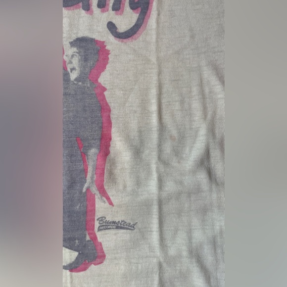 K.D.Lang and the Reclines RARE Vintage pale yellow t shirt M/L Bumstead Records - Picture 4 of 8